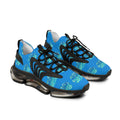 Mesh Sneakers — Blue 'Fresh Up' Patterned Athletic Shoes