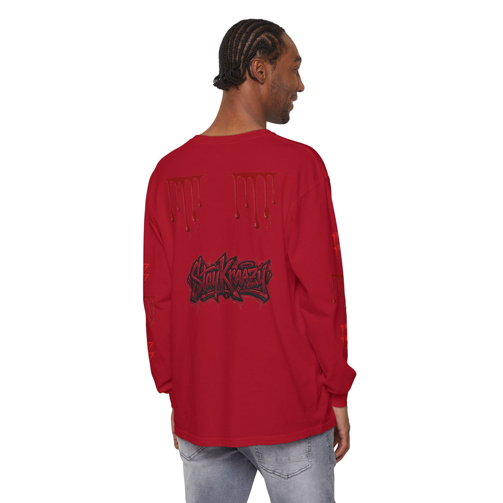 Blood Drip Graphic Long Sleeve Tee