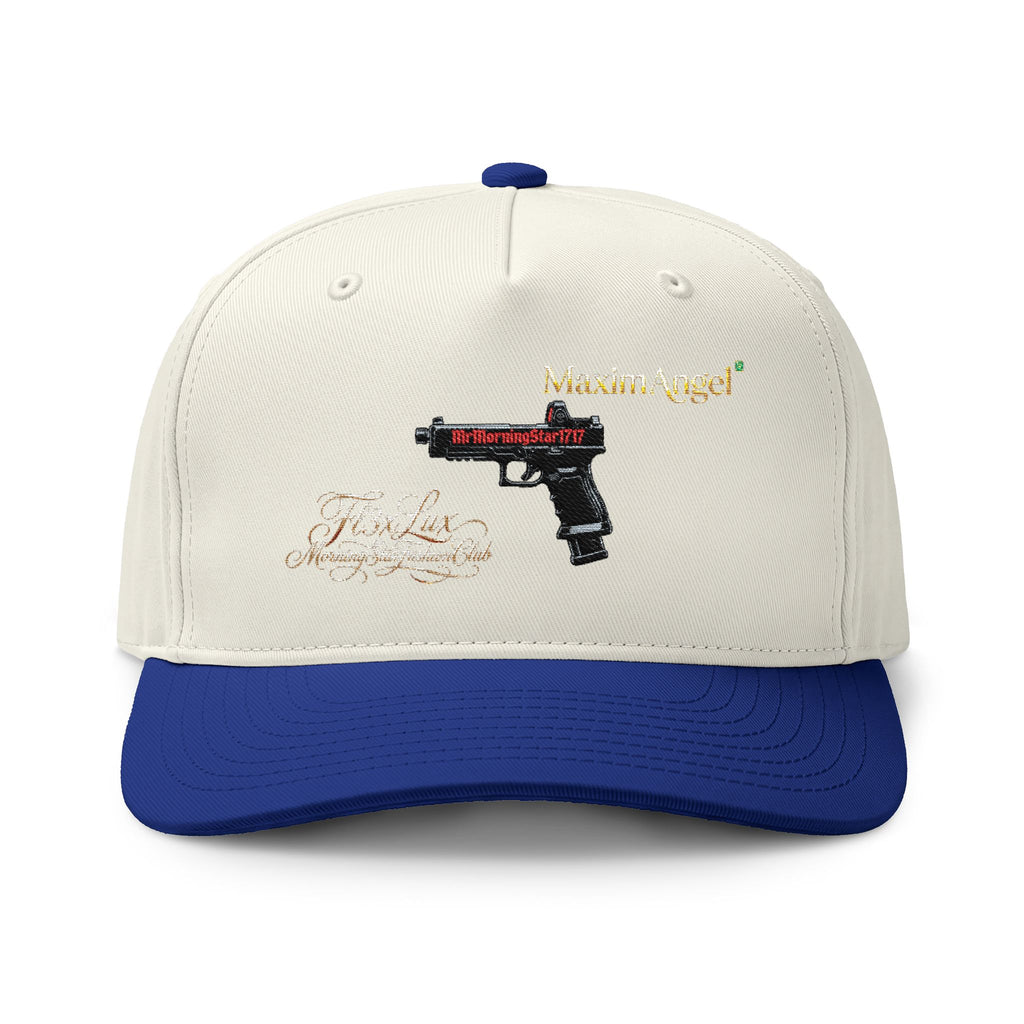Two-Tone Cap — Embroidered Handgun Graphic "Marine Angel" Trucker Hat