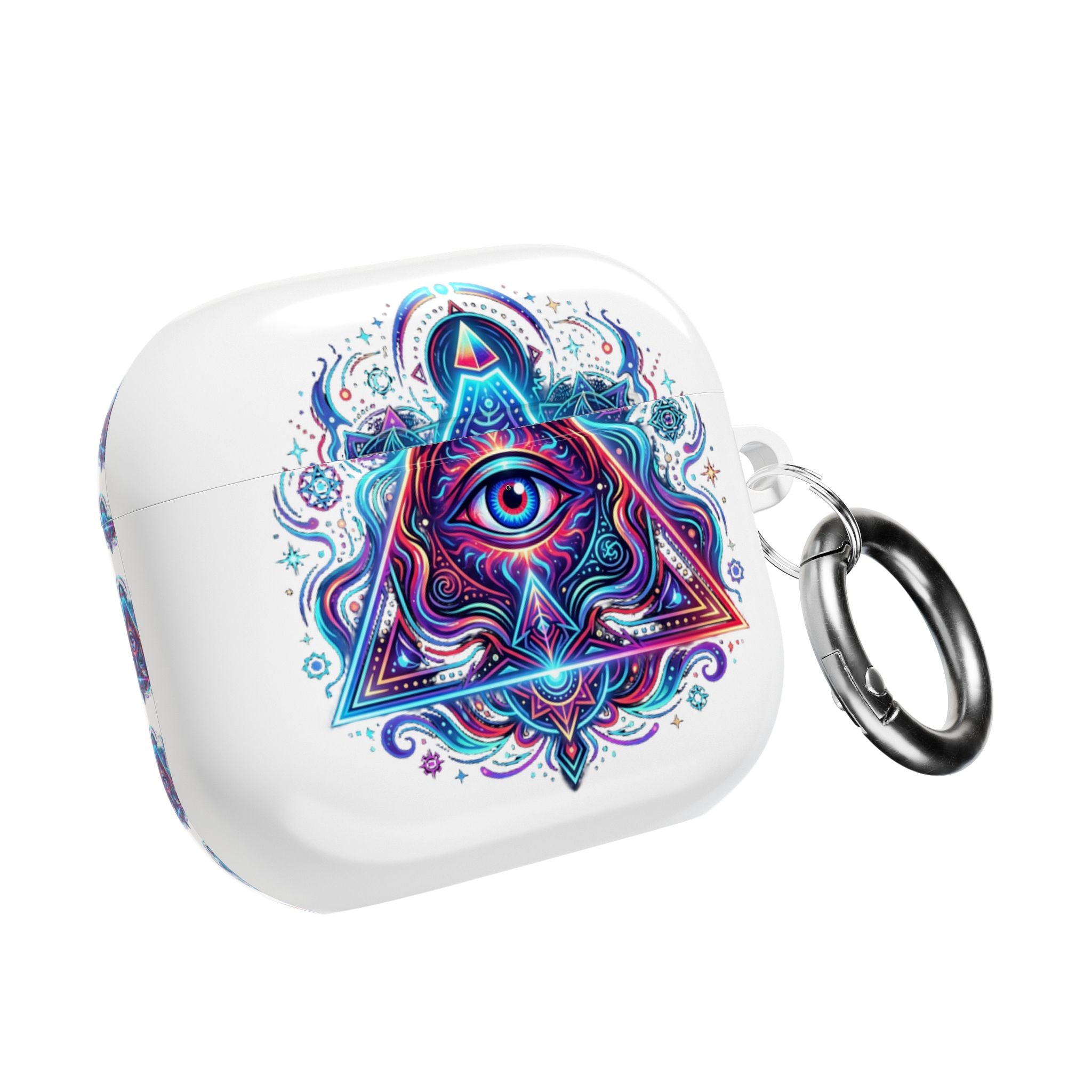 Psychedelic Third Eye AirPod Case — Vibrant Mystic Triangle Design