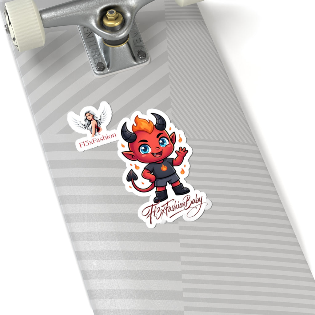 Cute Red Devil Sticker - Kiss-Cut Vinyl Laptop Decal (F13xFashionBaby)