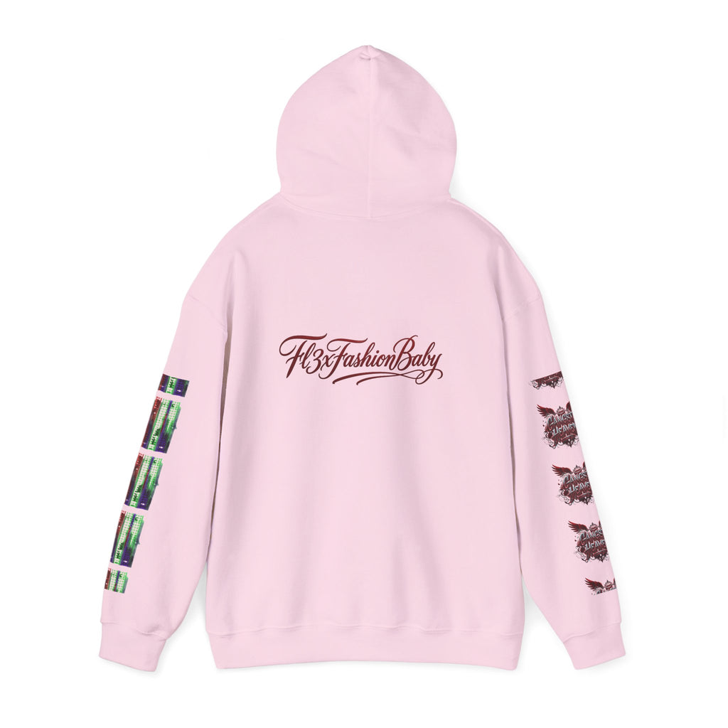 Midnight Run Hoodie — Graphic Streetwear Pullover with Sleeve Prints