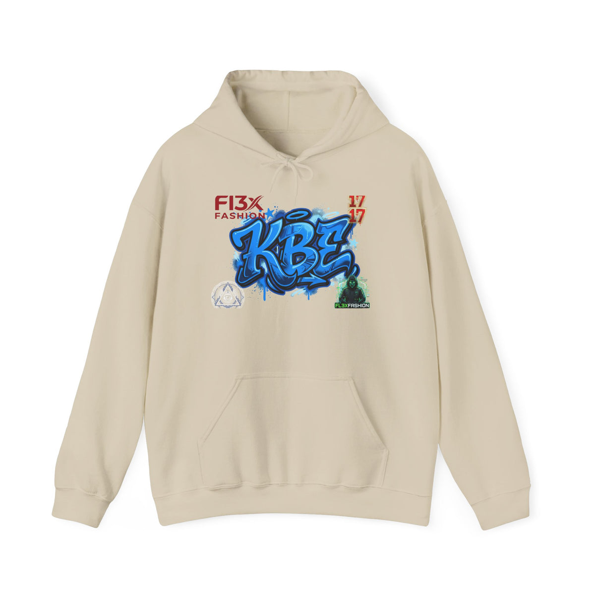 KBZ Graffiti Hoodie — Blue Street Art Logo Pullover