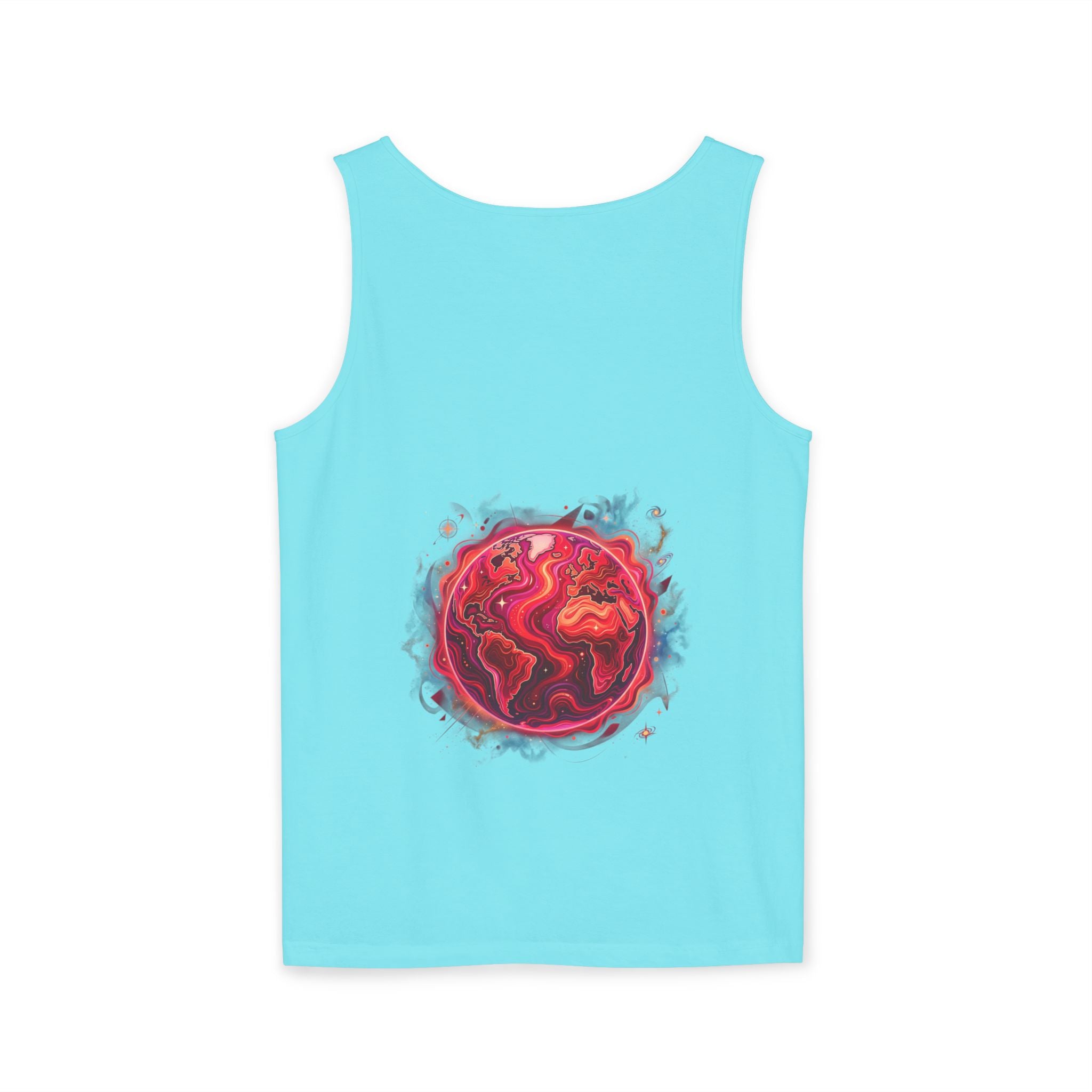 Red Planet Graphic Tank Top — '17/17' Streetwear Planet Design