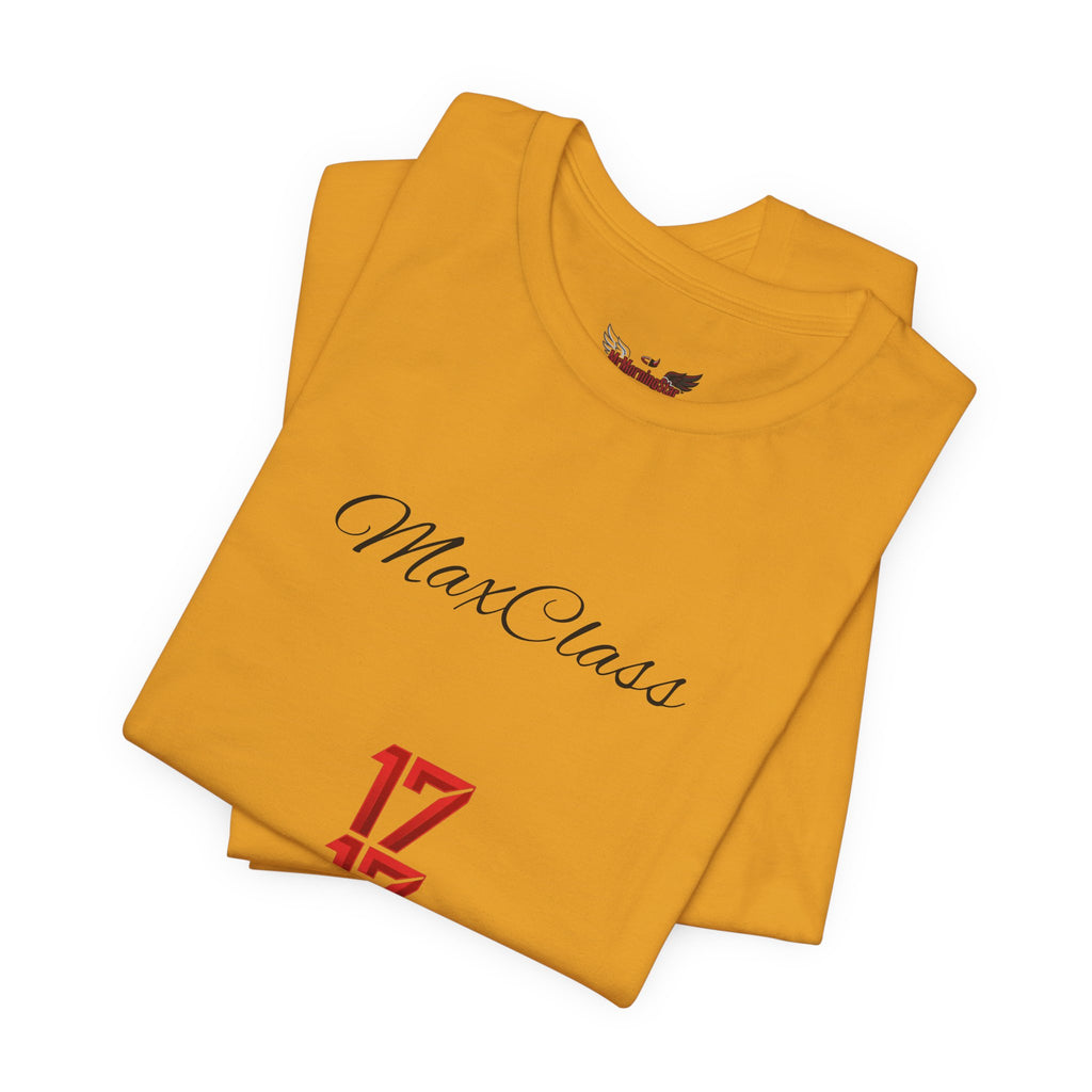 MaxClass '17' Graphic Tee — Minimal Script Logo T-Shirt