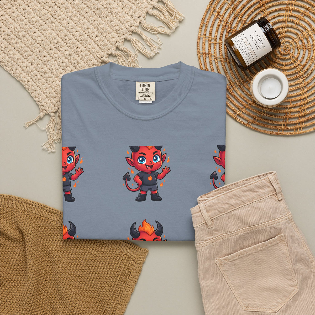 Illuminati Israel Pyramid T-Shirt with Devil Character Pattern