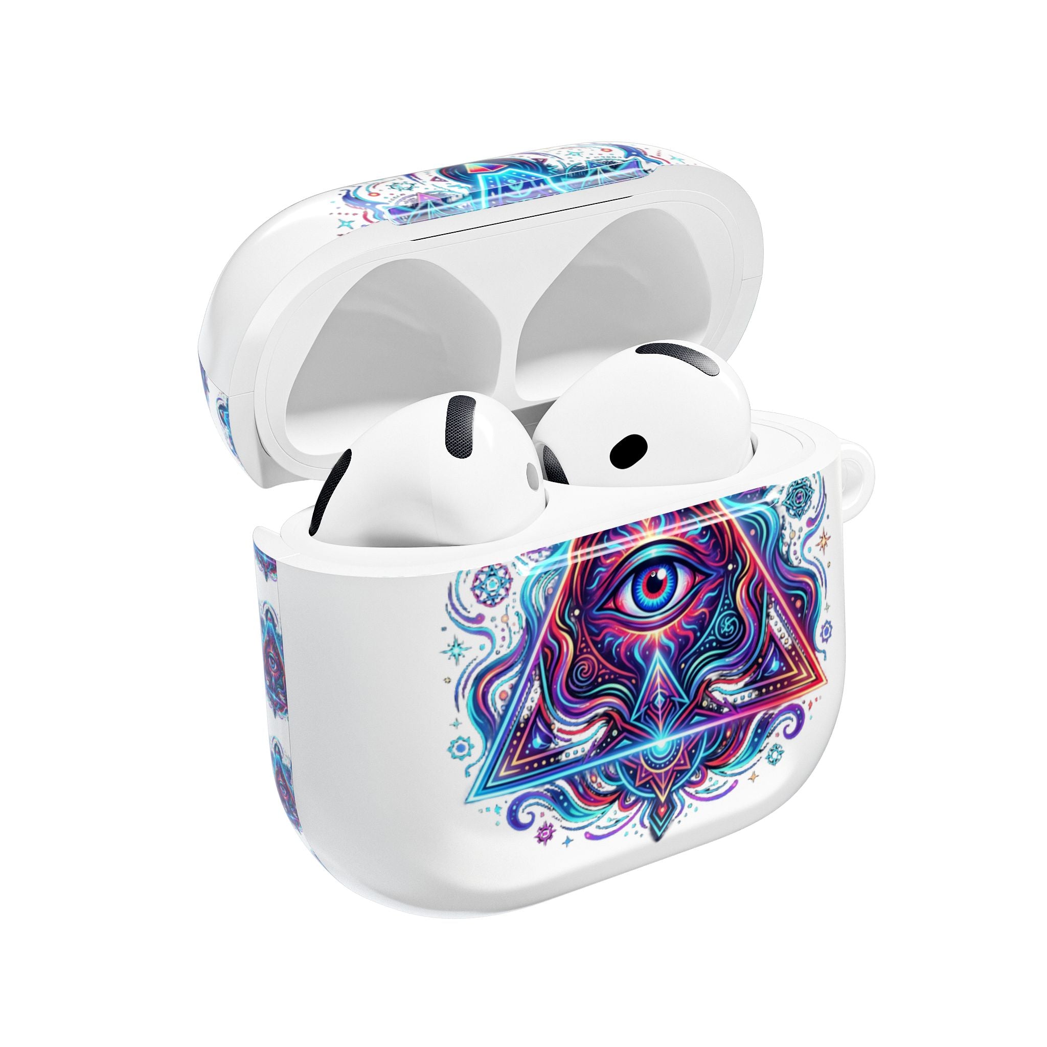 Psychedelic Third Eye AirPod Case — Vibrant Mystic Triangle Design