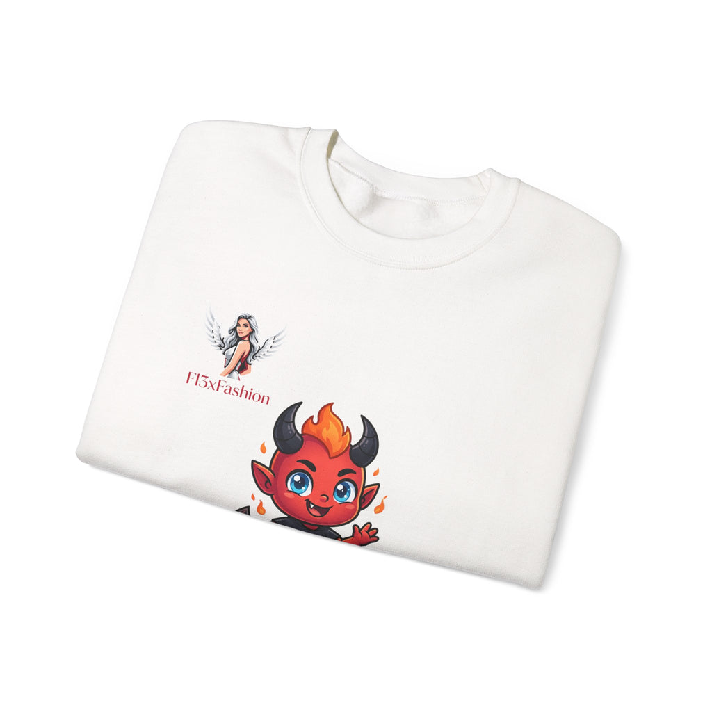 Devil Baby Crewneck Sweatshirt - Cute Red Demon Graphic