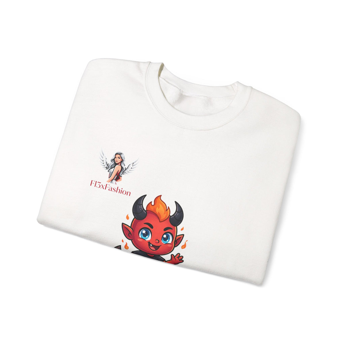 Devil Baby Crewneck Sweatshirt - Cute Red Demon Graphic