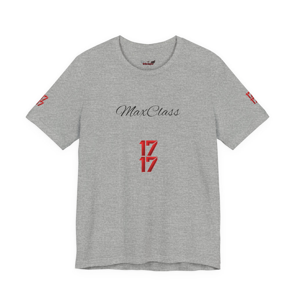MaxClass '17' Graphic Tee — Minimal Script Logo T-Shirt