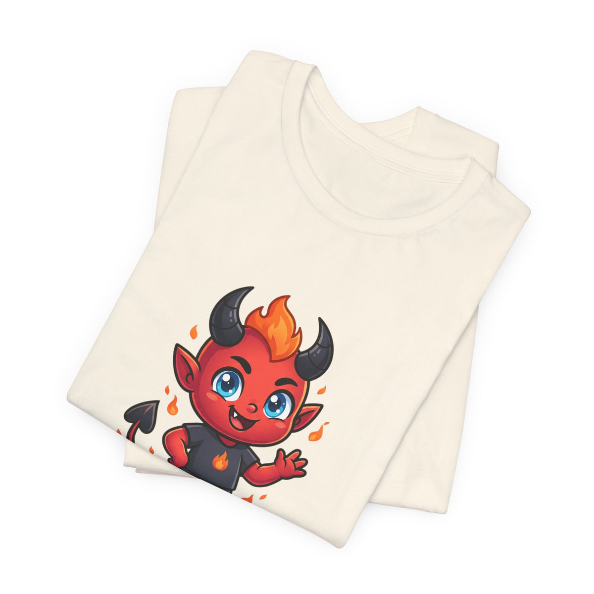 Devil Baby Graphic Tee — Cute Red Demon Cartoon Shirt