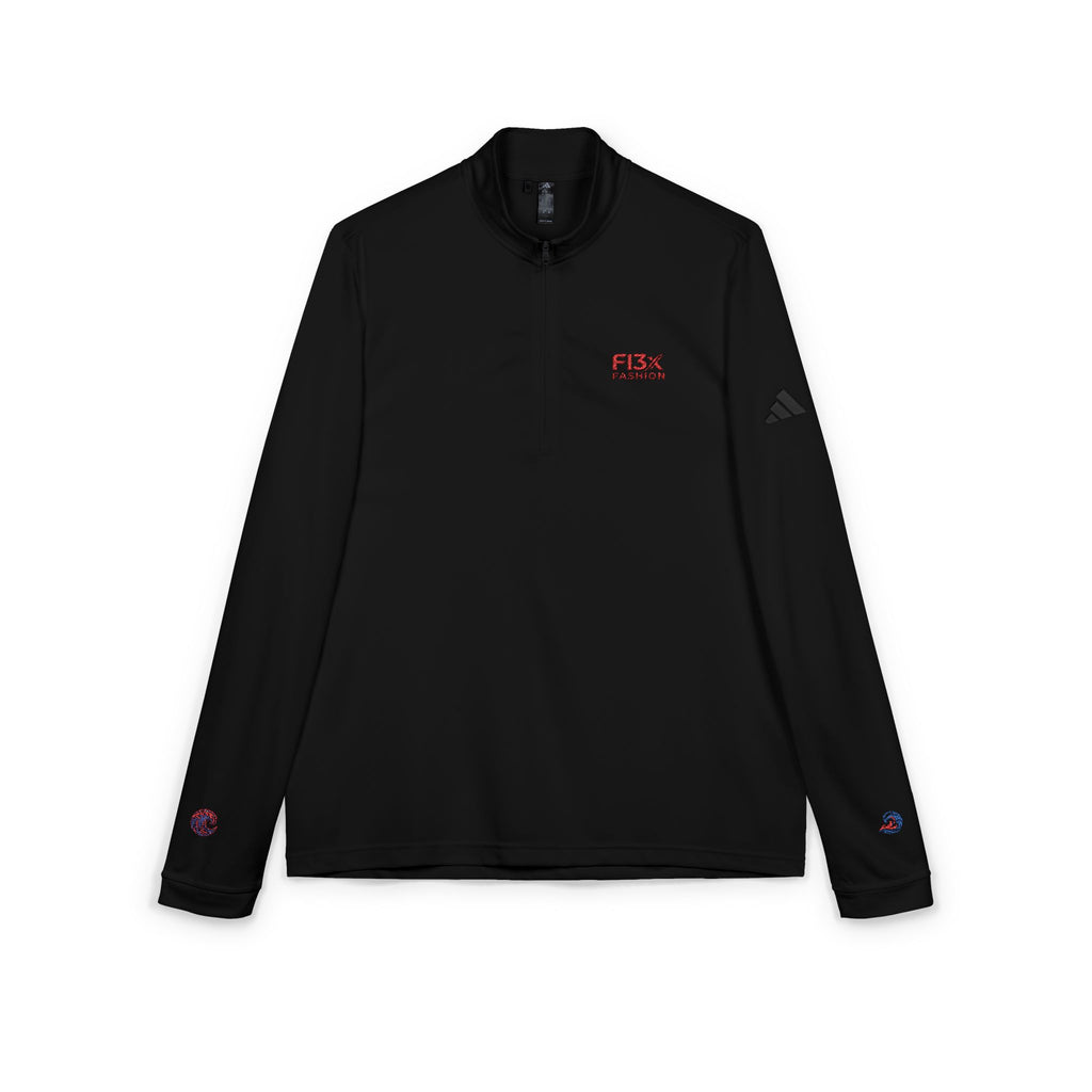 Embroidered Quarter-Zip Pullover