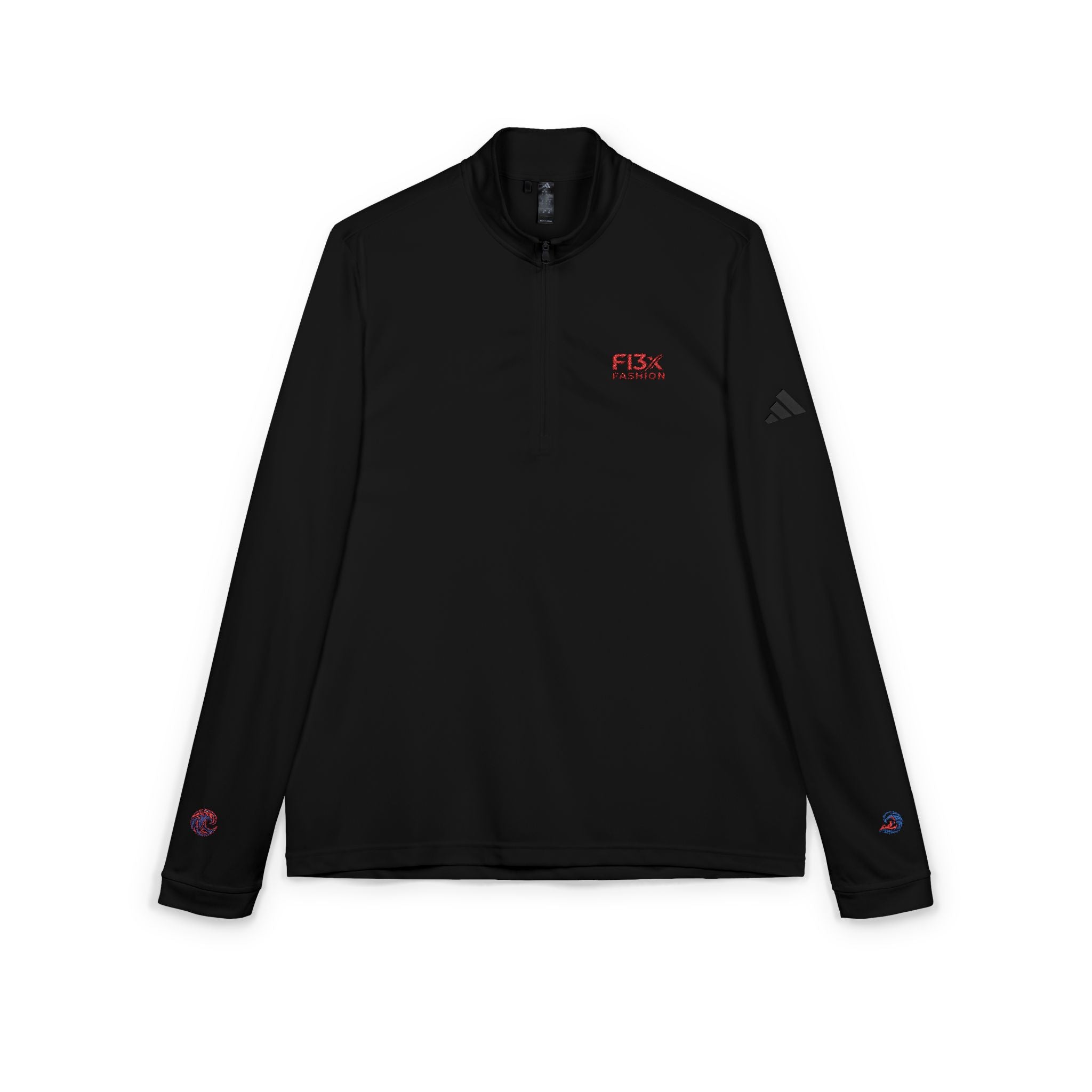 Embroidered Quarter-Zip Pullover