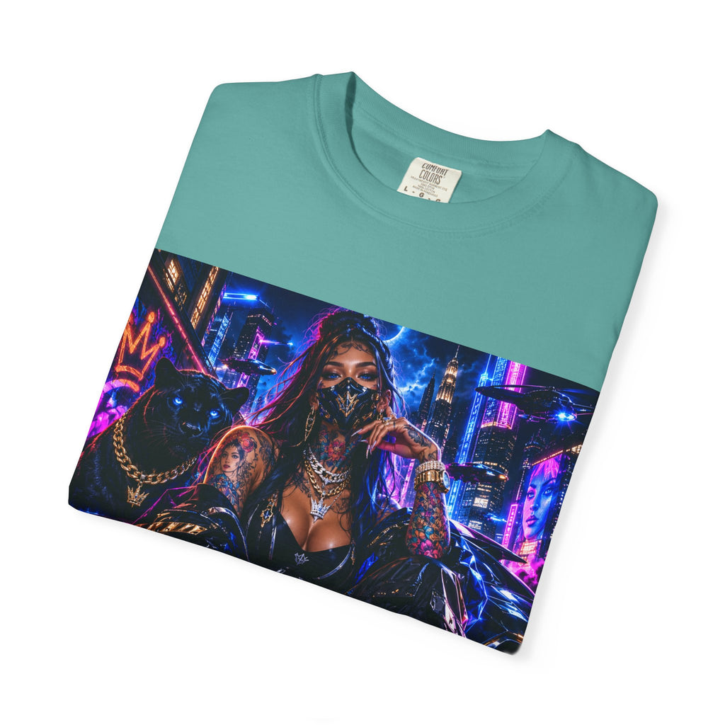 Cyberpunk Streetwear T-Shirt — "Fl3x Fashion Omertà" Graphic