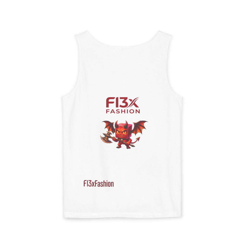 FL3X Fashion Graphic Tank Top — Neon Smiley & Devil Logo Streetwear