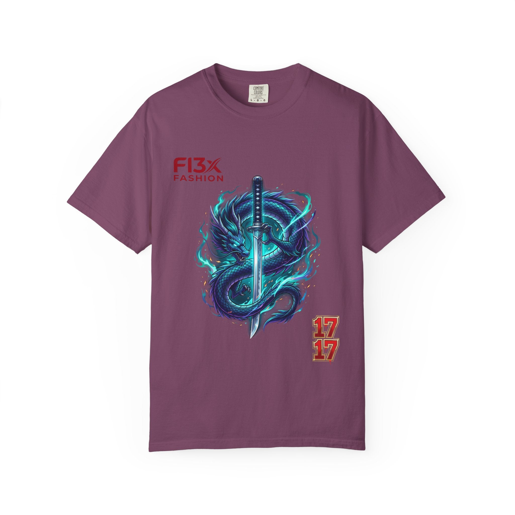 Dragon Katana T-Shirt — Neon Samurai Sword Graphic Tee (17/17)