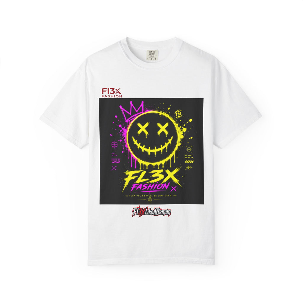 Graphic Tee — Neon Graffiti Smiley "FL3X Fashion"