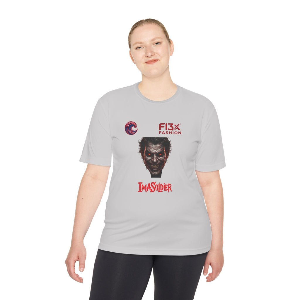 ImaSoldier Graphic Tee — Dark Joker Face Logo Moisture‑Wicking Shirt