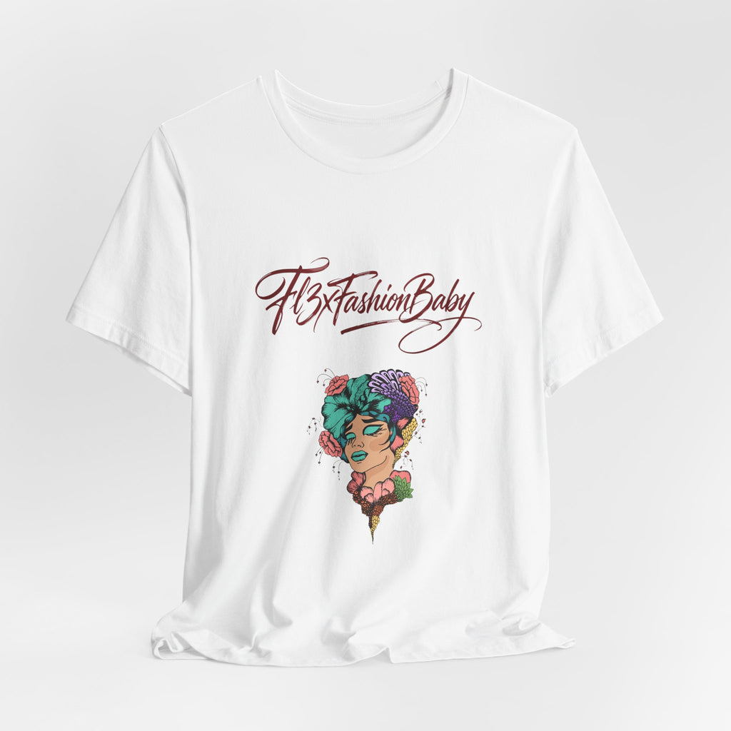 T-Shirt — 'FBxFashionBaby' Floral Portrait Graphic Tee