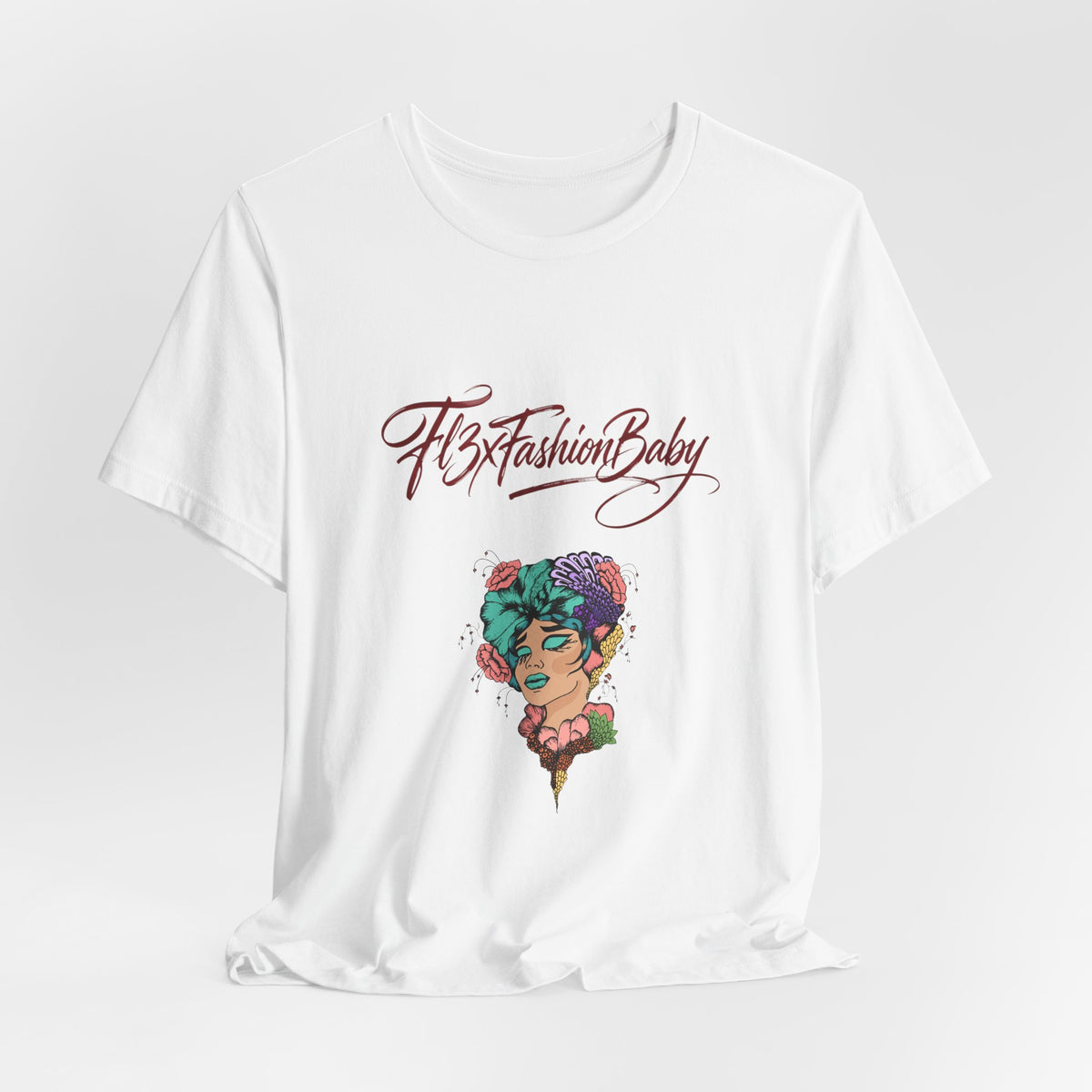T-Shirt — 'FBxFashionBaby' Floral Portrait Graphic Tee
