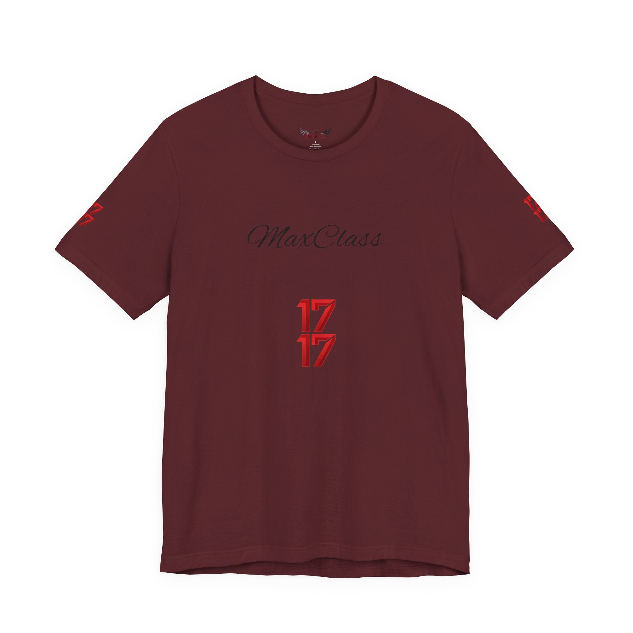 MaxClass '17' Graphic Tee — Minimal Script Logo T-Shirt