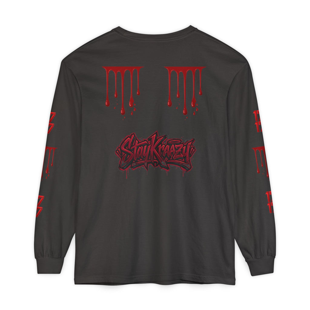 Blood Drip Graphic Long Sleeve Tee