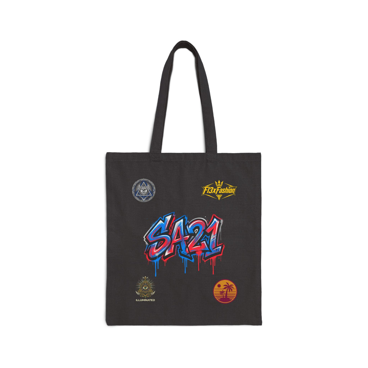 Canvas Tote Bag — Graffiti 'SA21' Street Art Print