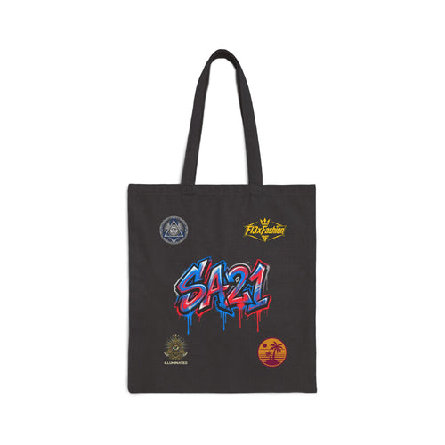 Canvas Tote Bag — Graffiti 'SA21' Street Art Print
