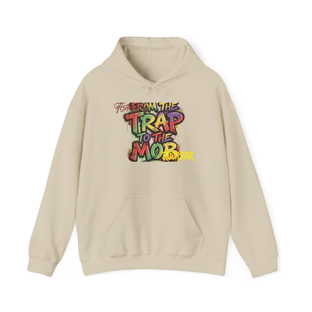 Streetwear Hoodie — 'From the Trap to the Mop' Graffiti-Style Graphic Pullover