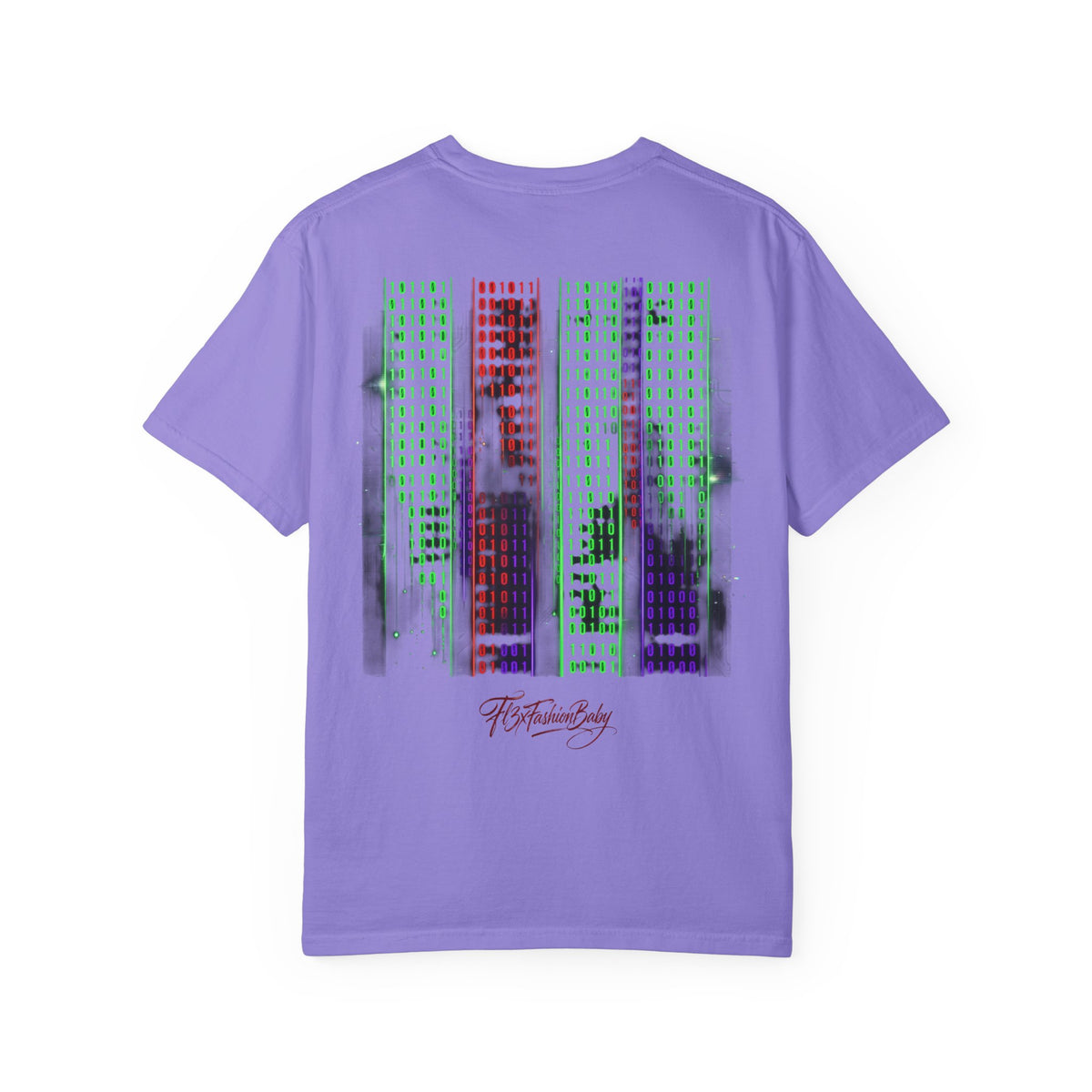 Graphic T-Shirt — Futuristic Cityscape Design with Japanese Calligraphy
