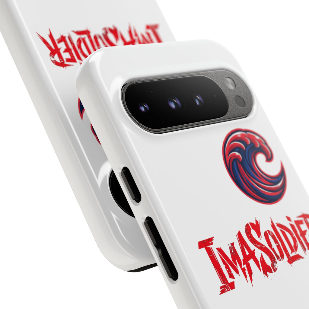 Phone Case — 'ImaSoldier' Red Wave Protective Hard Case