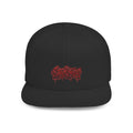 Snapback Hat — Red Graffiti Logo Flat Bill Cap
