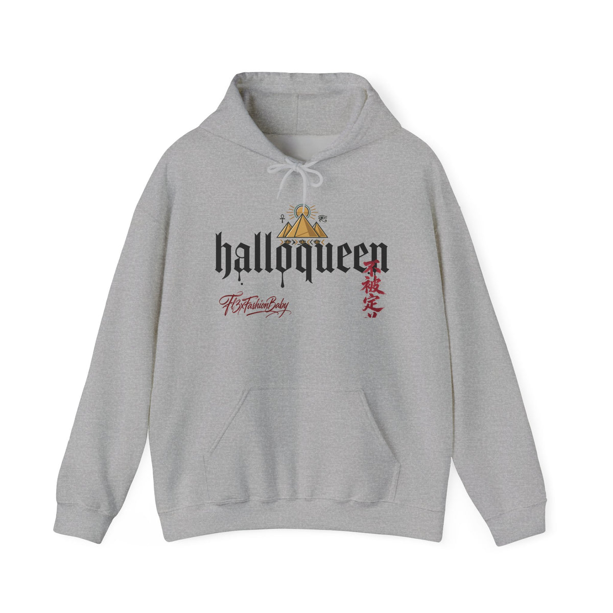 Halloween 'HalloQueen' Gothic Hoodie — Queen Crown Costume Sweatshirt