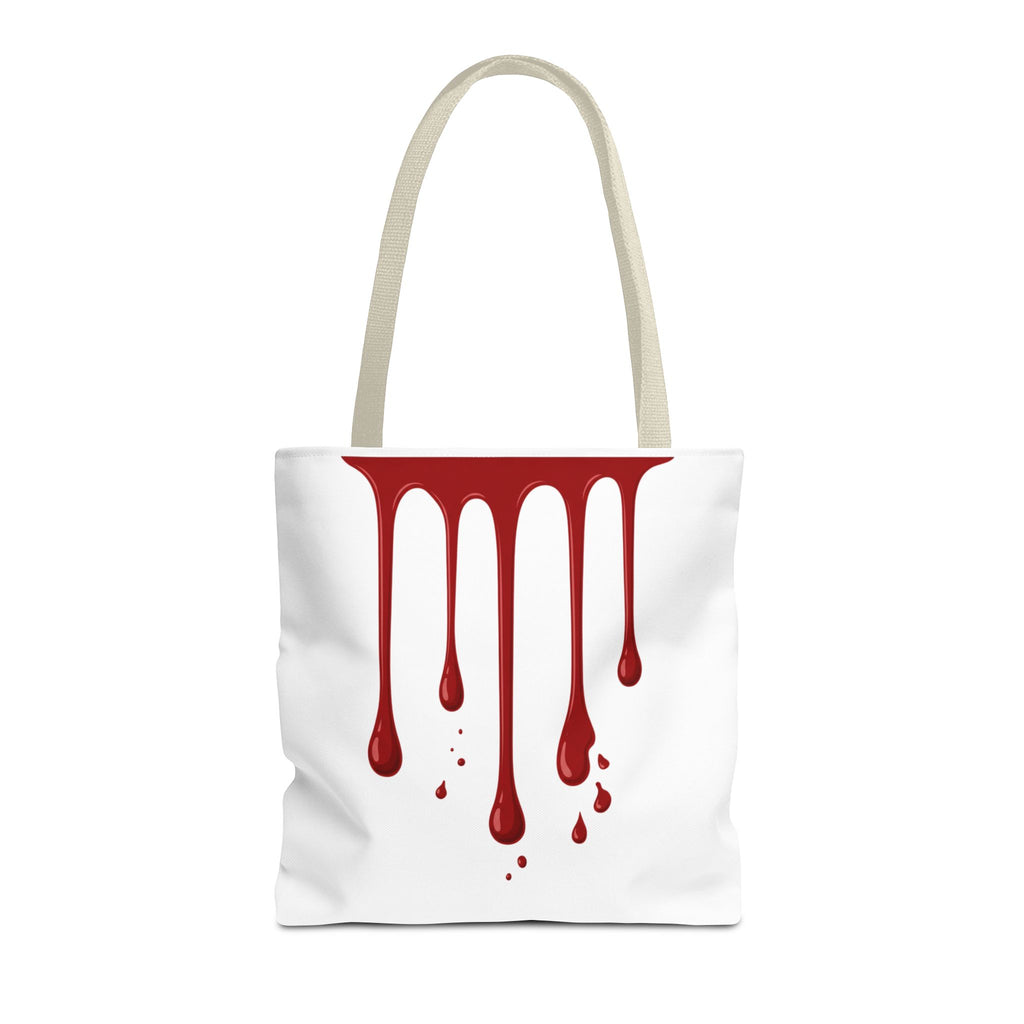 Dripping Blood Graphic Tote Bag — Red Horror Aesthetic Tote