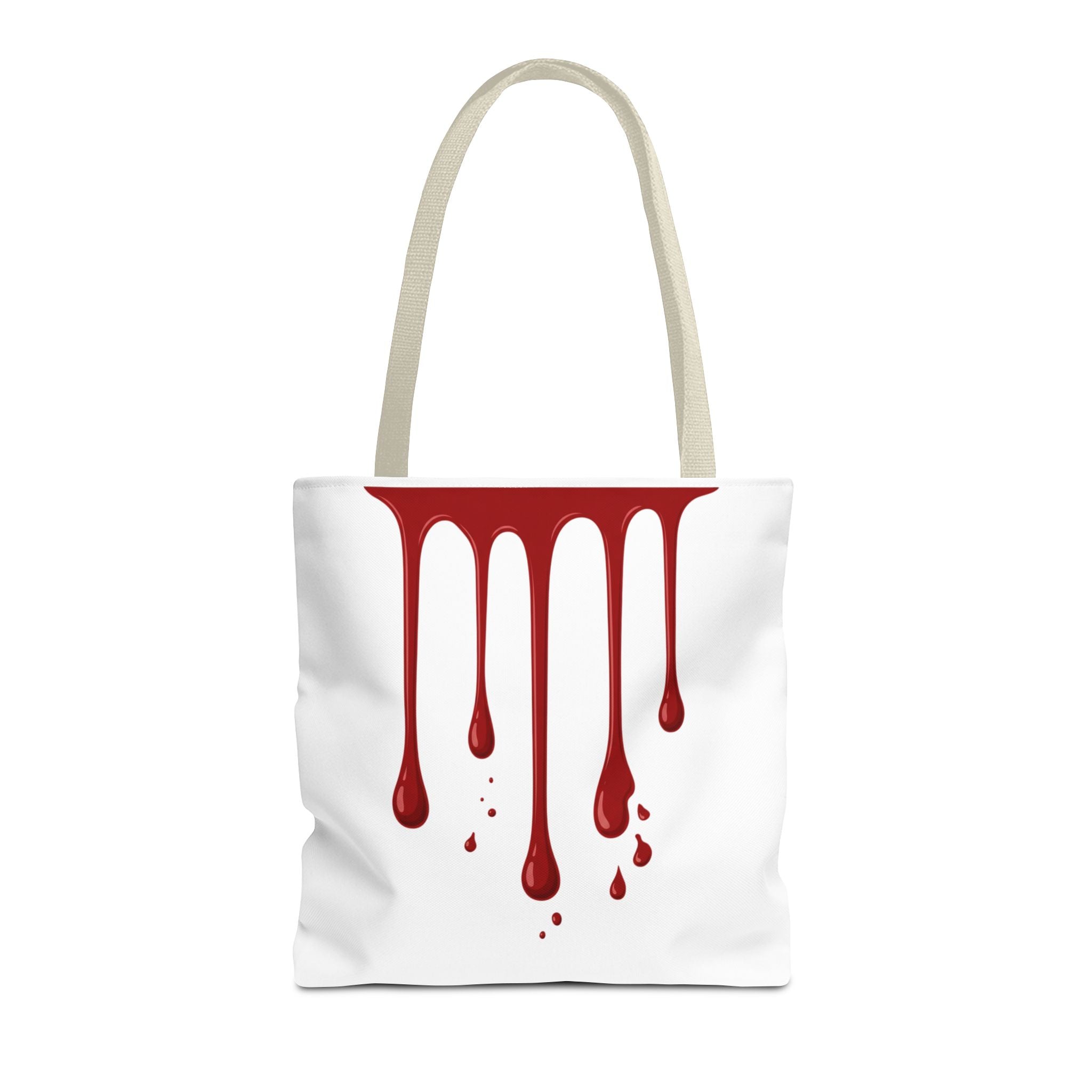 Dripping Blood Graphic Tote Bag — Red Horror Aesthetic Tote