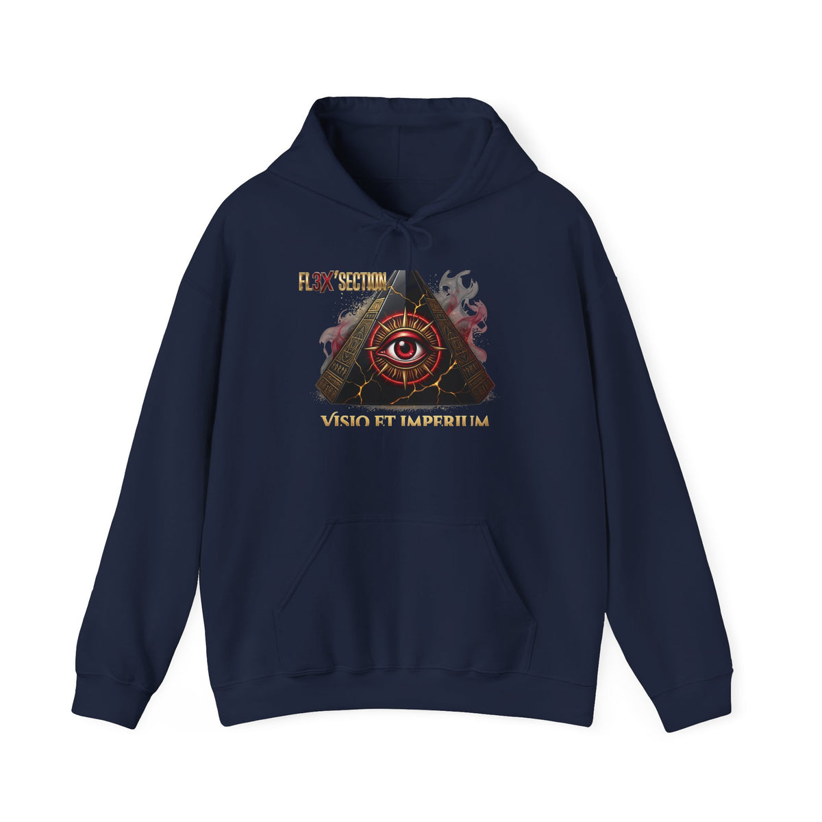 Occult Eye Pyramid Hoodie — 'Vigil Et Imperium' Mystical Graphic Sweatshirt