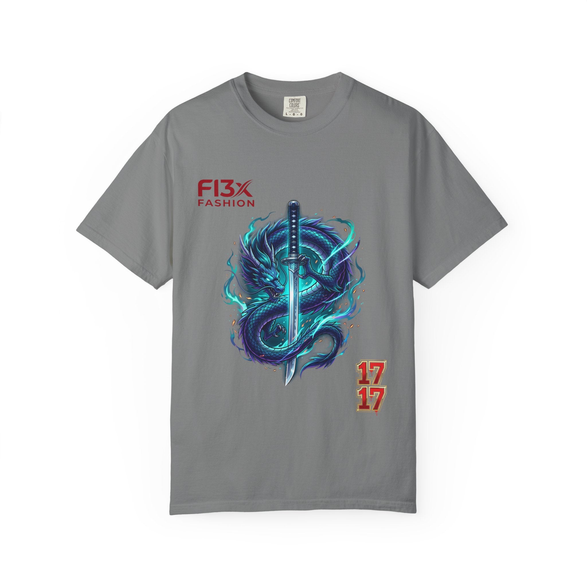 Dragon Katana T-Shirt — Neon Samurai Sword Graphic Tee (17/17)