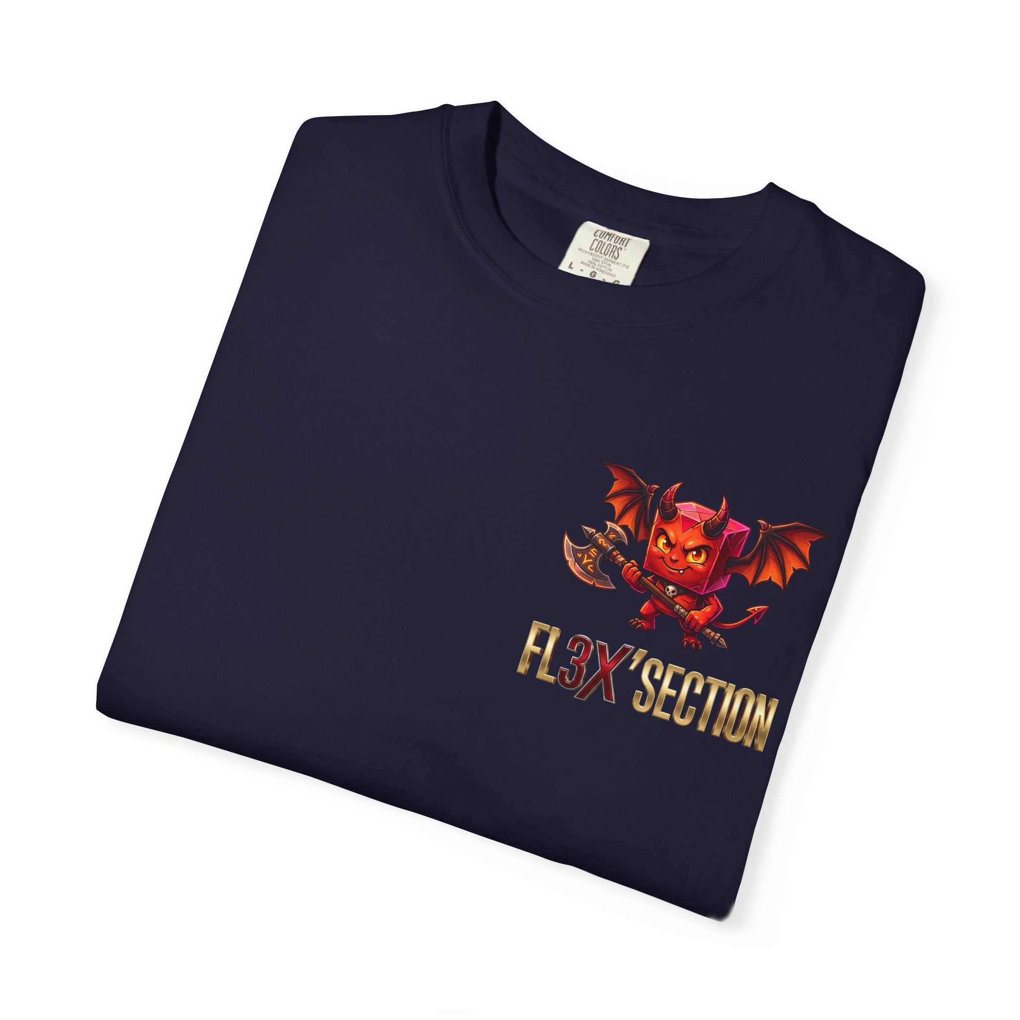 Devil Mascot T-Shirt — 'F13X Fashion' Graphic Tee (Front Chest & Back Print)