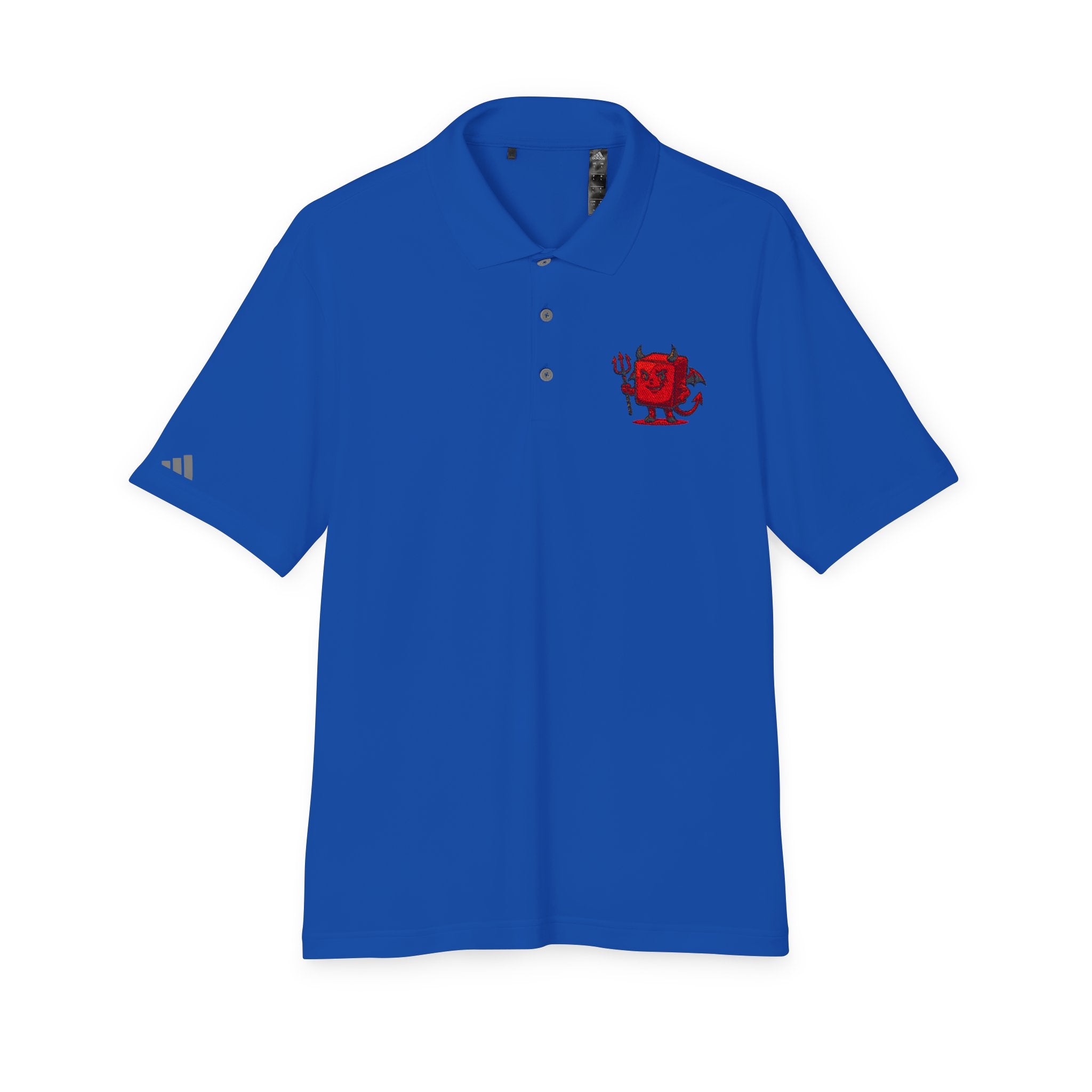 Red Devil Logo Polo Shirt — Embroidered Small Chest Graphic, Golf & Casual Wear