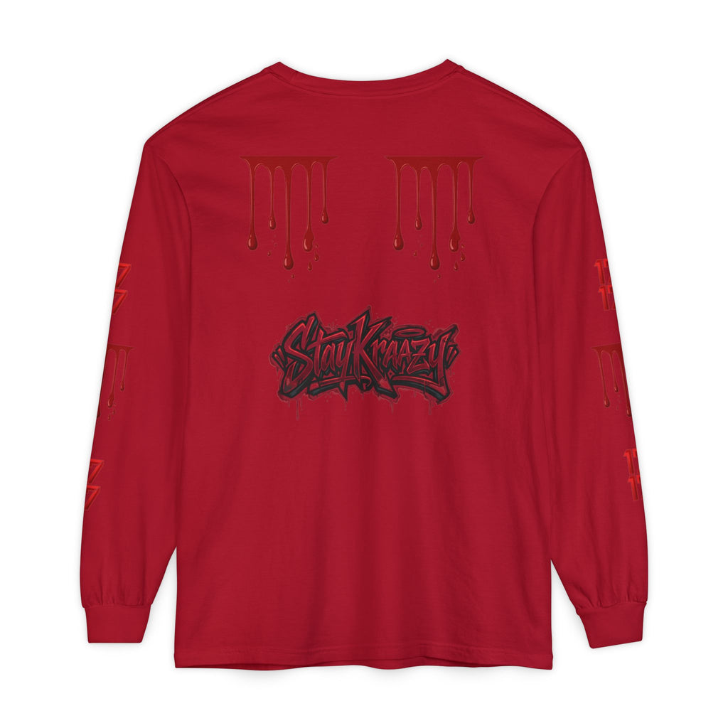 Blood Drip Graphic Long Sleeve Tee