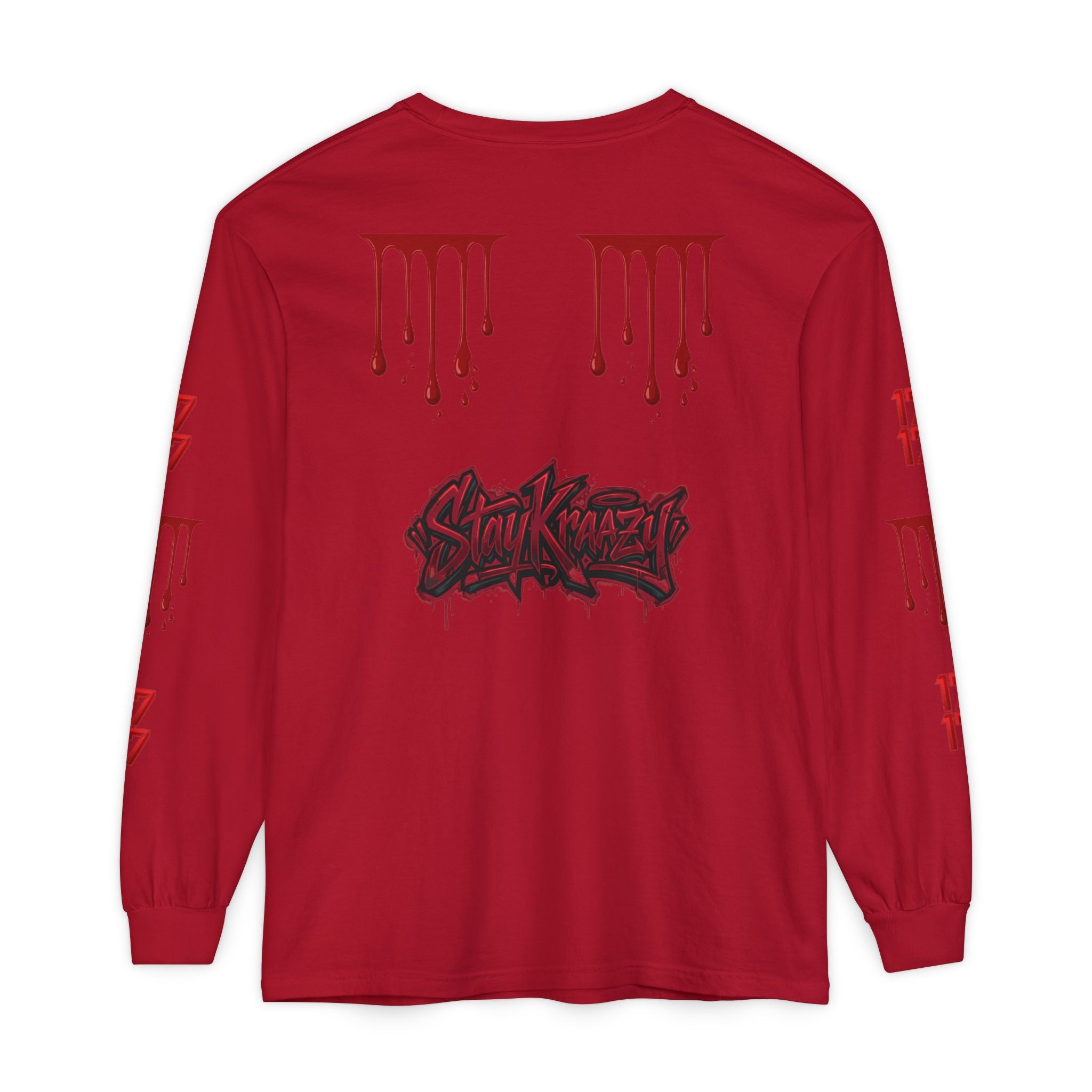 Blood Drip Graphic Long Sleeve Tee