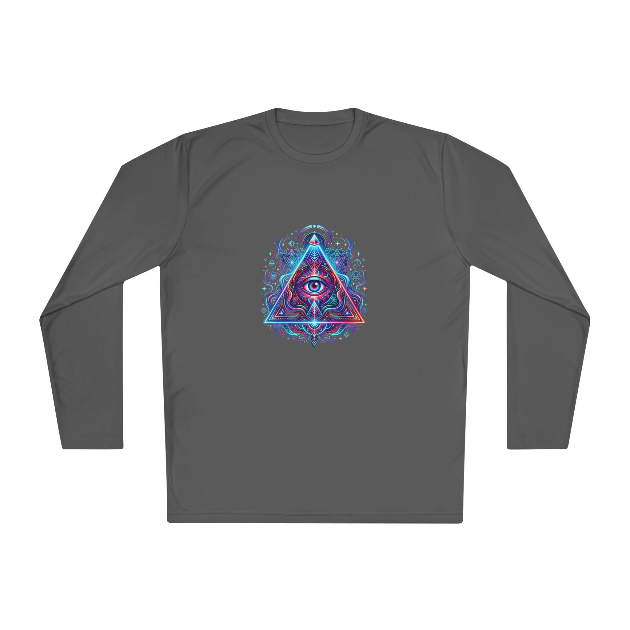 All-Seeing Eye Triangle Long Sleeve Tee — Psychedelic Mystic Graphic Shirt