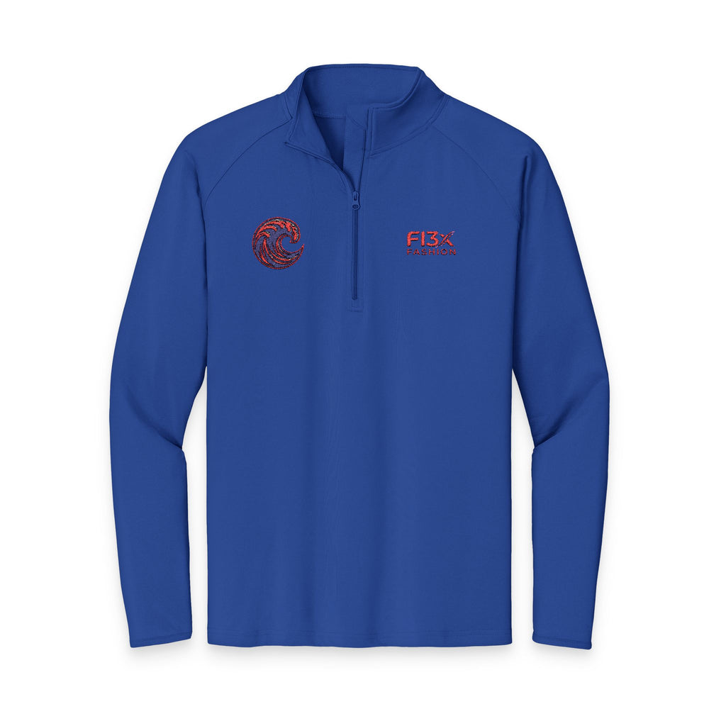 Embroidered Men's Quarter-Zip Pullover — FISX Racing Logo