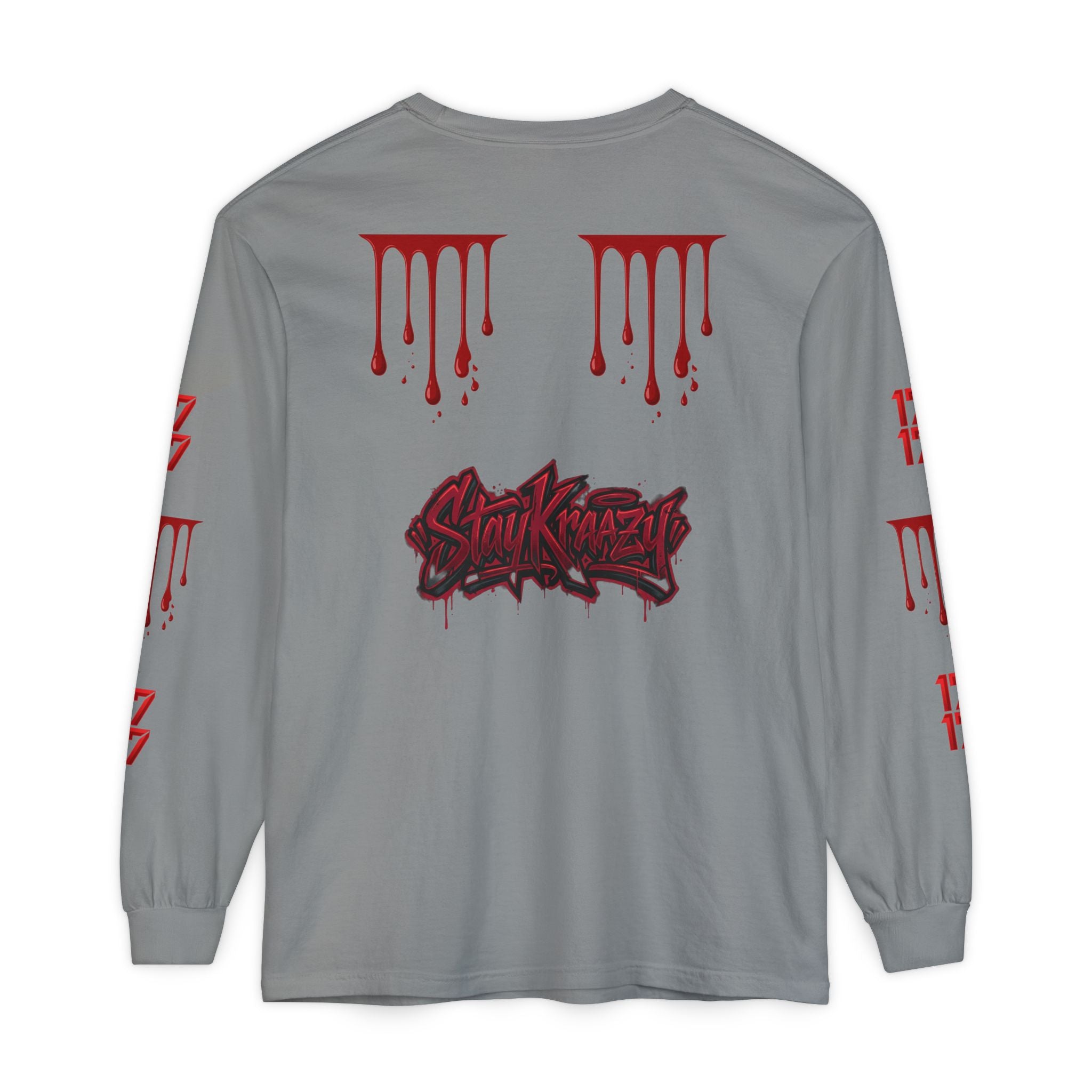 Blood Drip Graphic Long Sleeve Tee