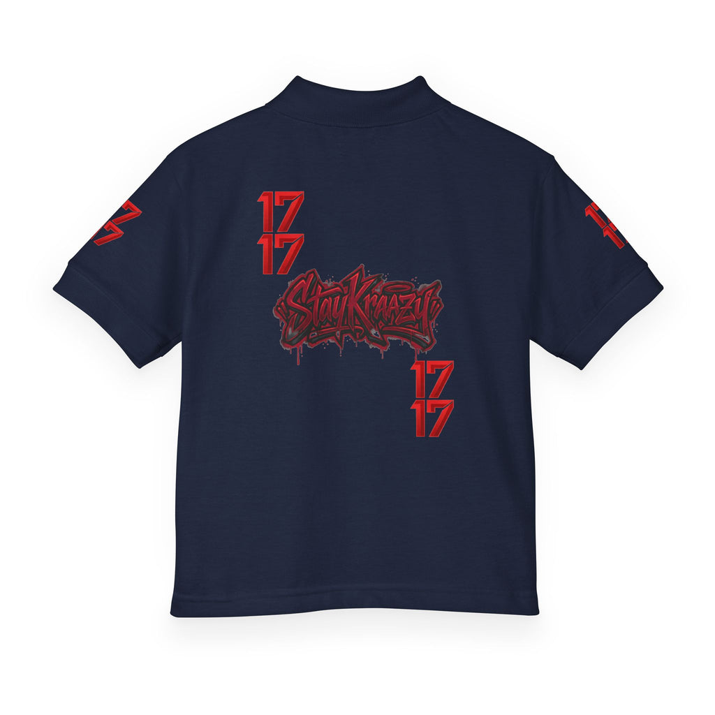 Youth Polo — Red 17 Graphic School Spirit Polo