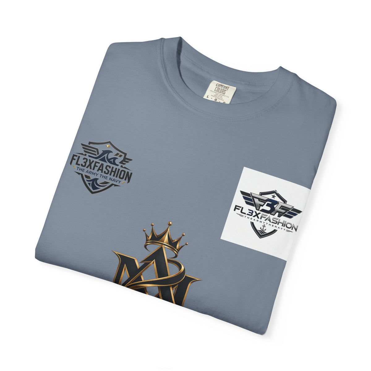 Graphic T-Shirt — Mythic Warrior Back Print with Crest Logos