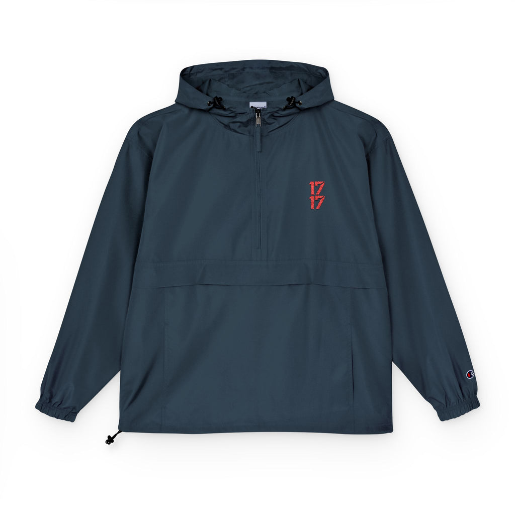 Packable Anorak Jacket — Lightweight Hooded Windbreaker (Orange)
