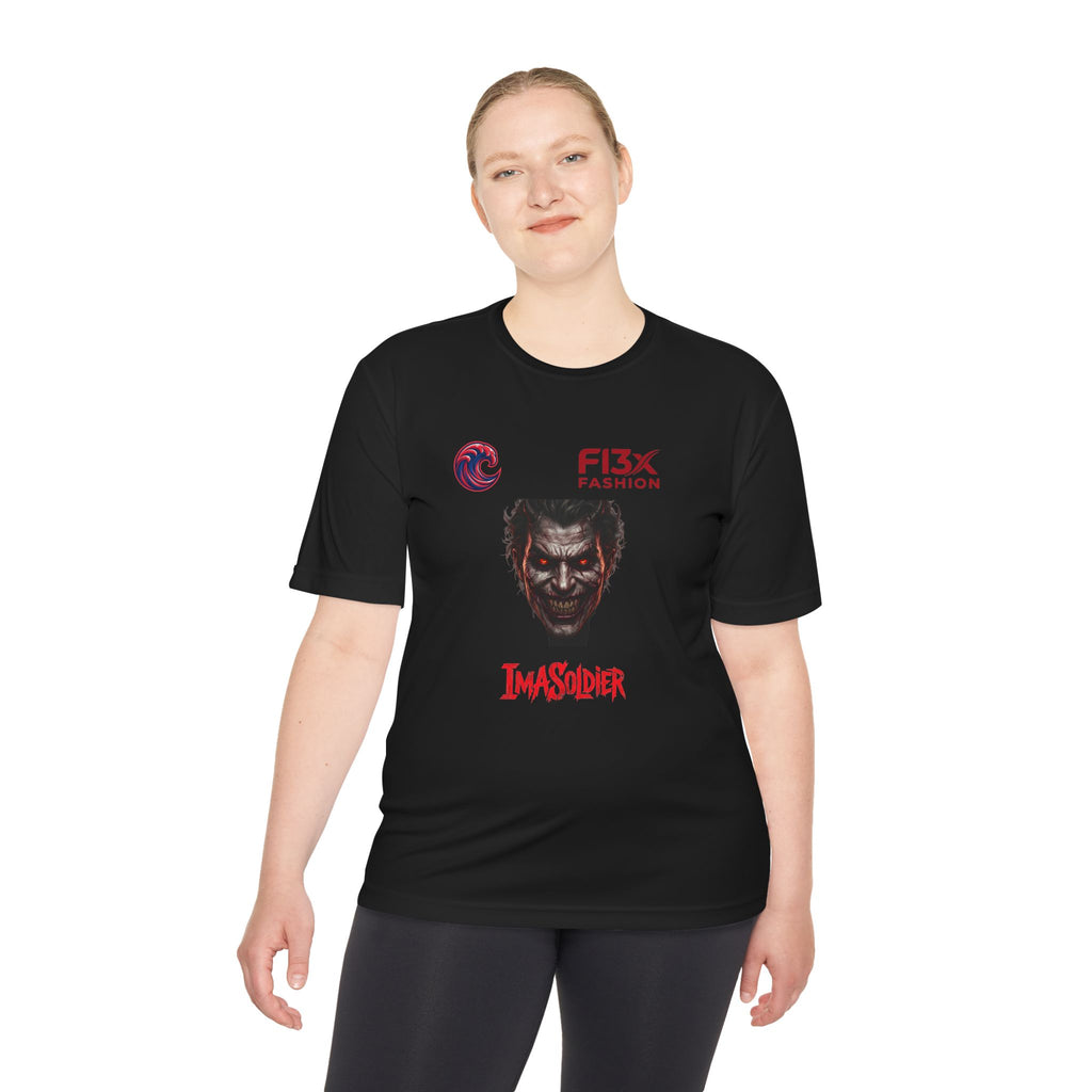 ImaSoldier Graphic Tee — Dark Joker Face Logo Moisture‑Wicking Shirt