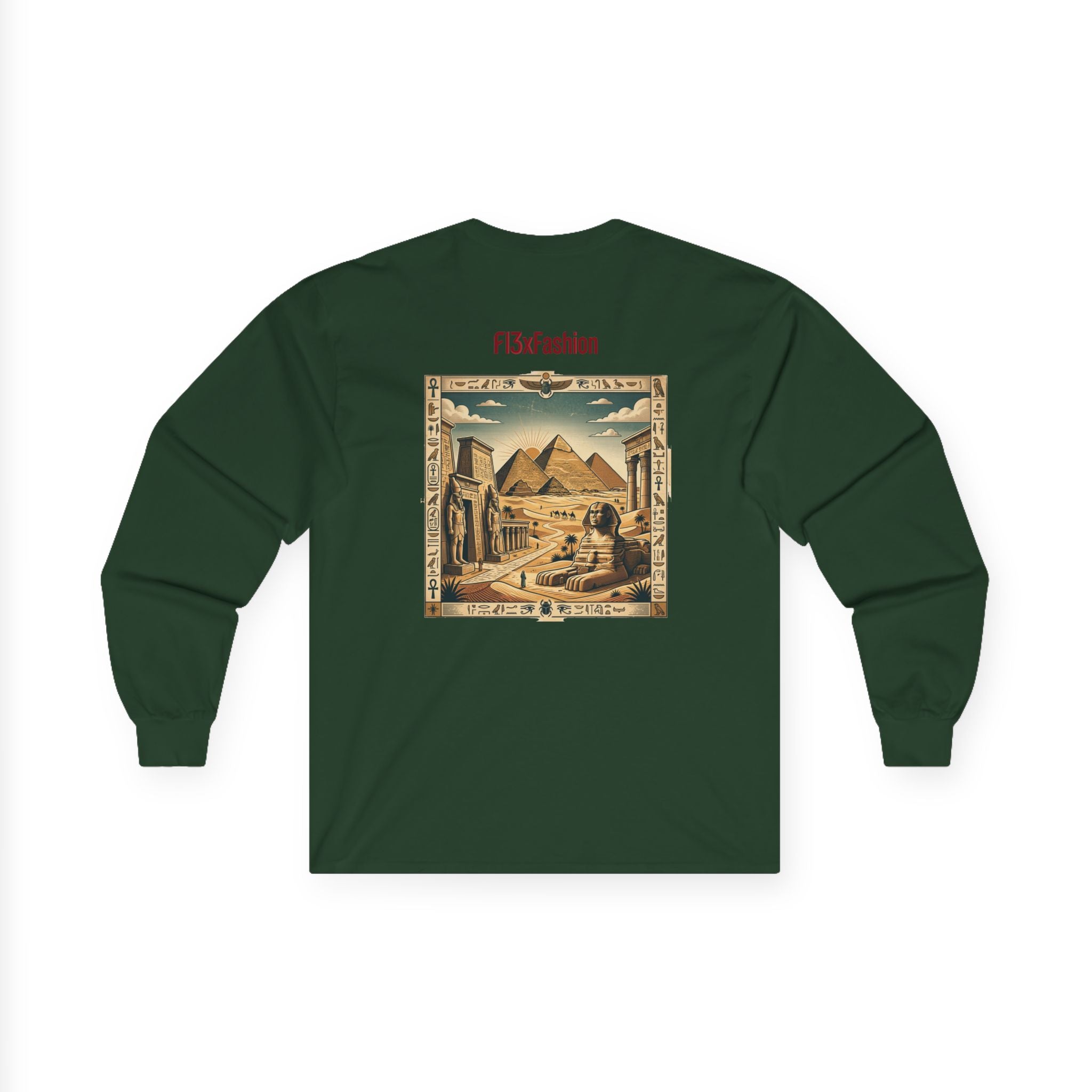 Egyptian Pyramids Vintage Graphic Long Sleeve Tee