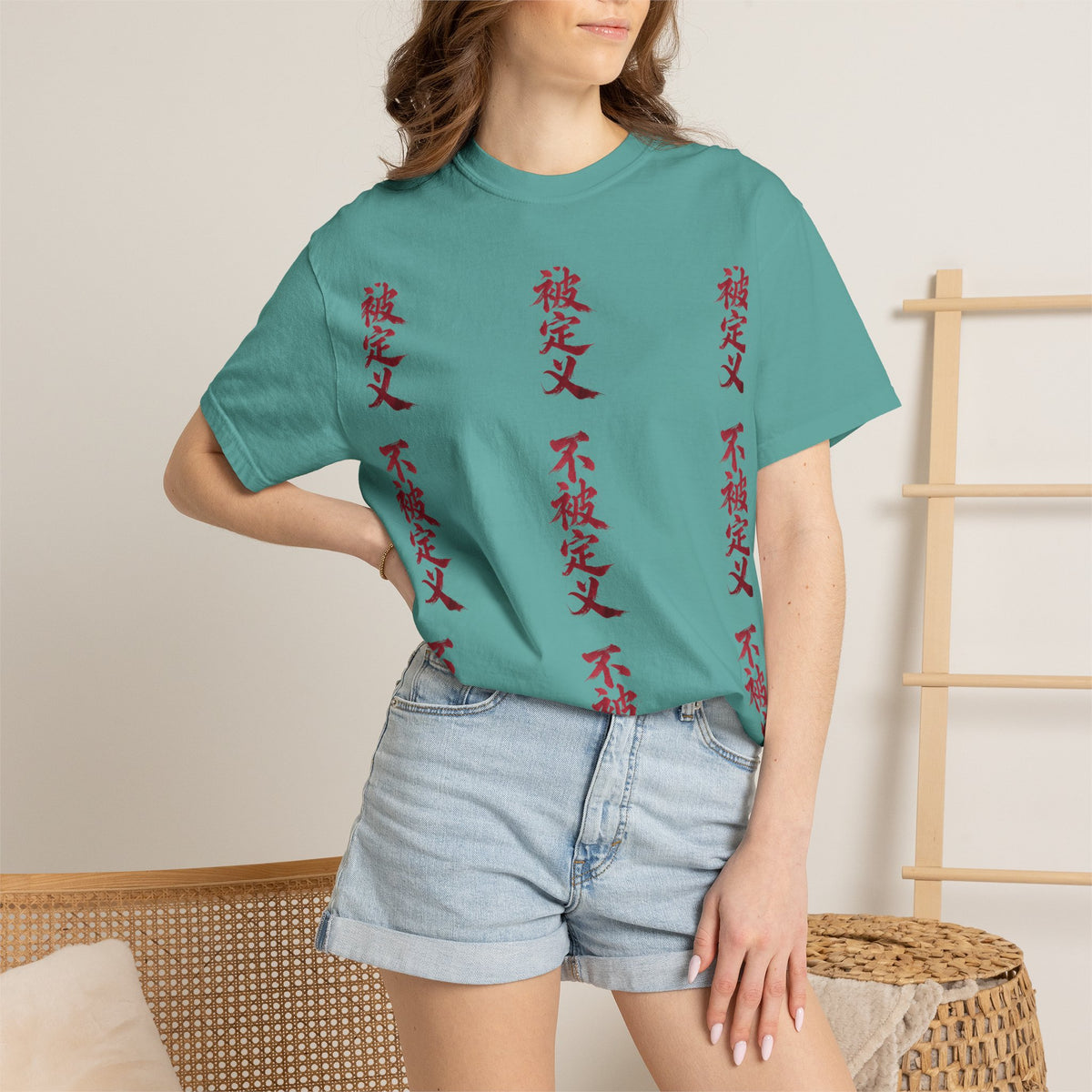 Midnight Run Tee — Vertical Japanese Script Graphic T-Shirt